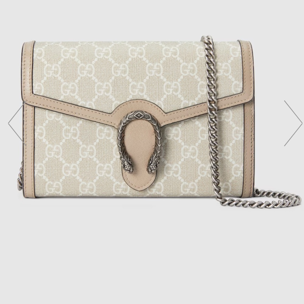 EUC Gucci GG Supreme Canvas Wallet on Chain